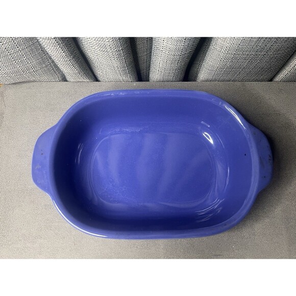 Corning Ware Medium Baker Embossed Stoneware Casserole Dish Blue 1.5 QT - Picture 2 of 8